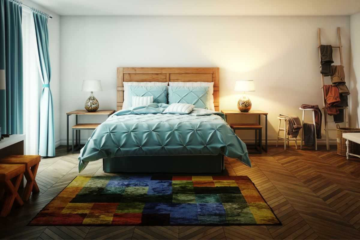 camera da letto con arredamento retrò